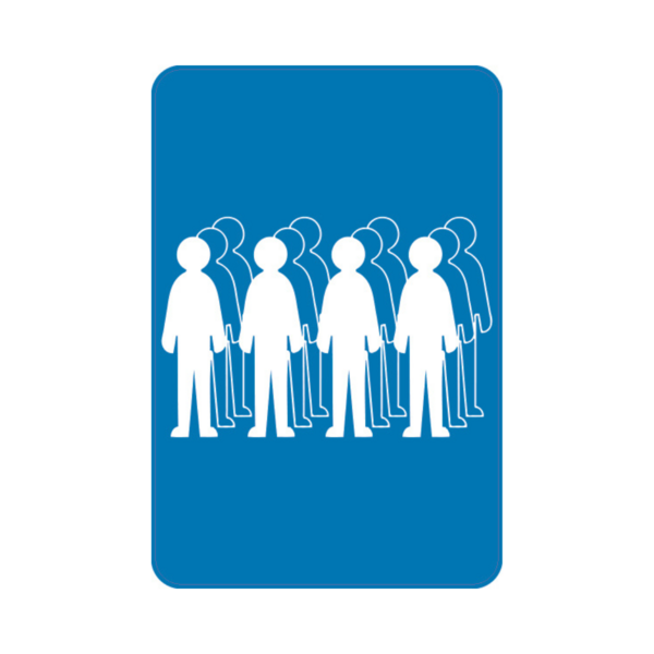 Panneau RM rectangle Dibon 40x60cm 4 files d'attente REC-DIB187